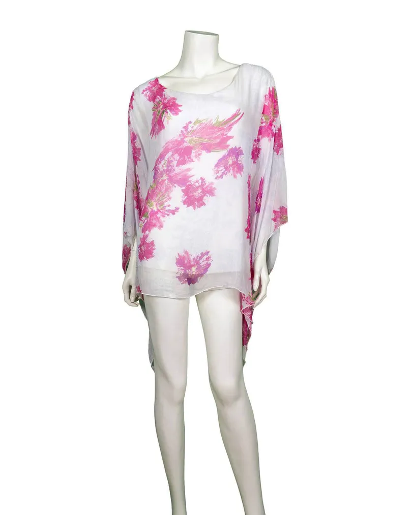 Tunika Bluse Seide in  wei� von Montan (Bild 2)