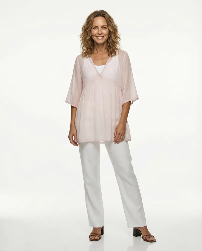 Tunika Bluse Baumwolle in  rosa von Monday Afternoon (Bild 2)