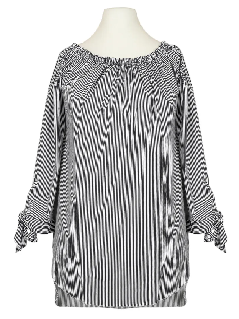 Tunika Bluse Carmen Ausschnitt in  schwarz von New Collection (Bild 1)