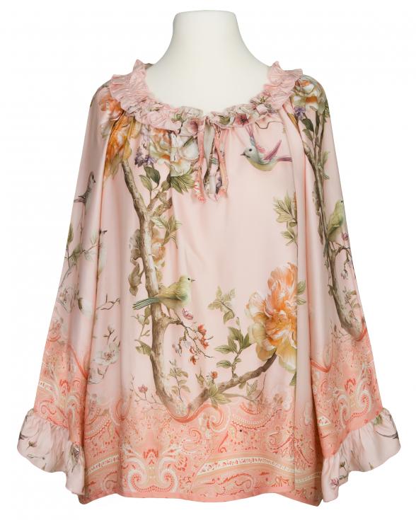 Tunika Bluse Floral in puderrosa von Made in Italy