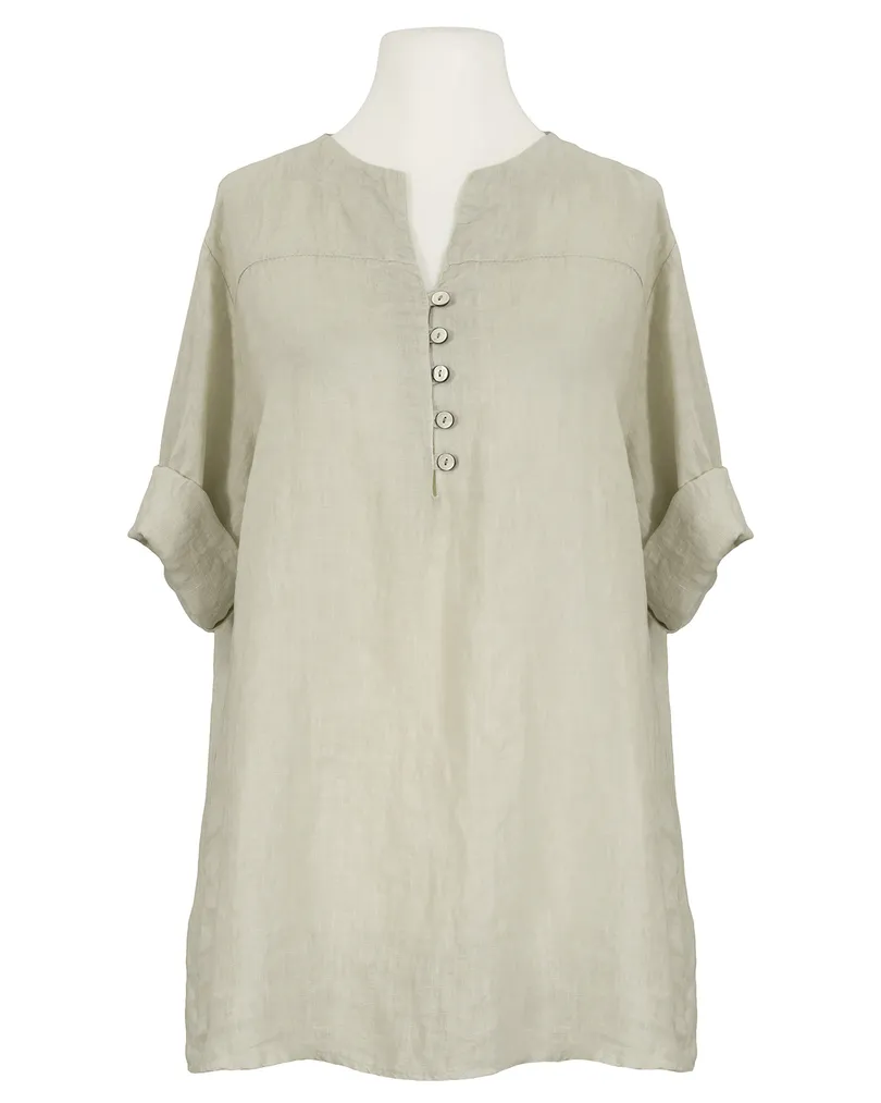 Tunika Bluse Leinen in  beige von Puro Lino (Bild 1)