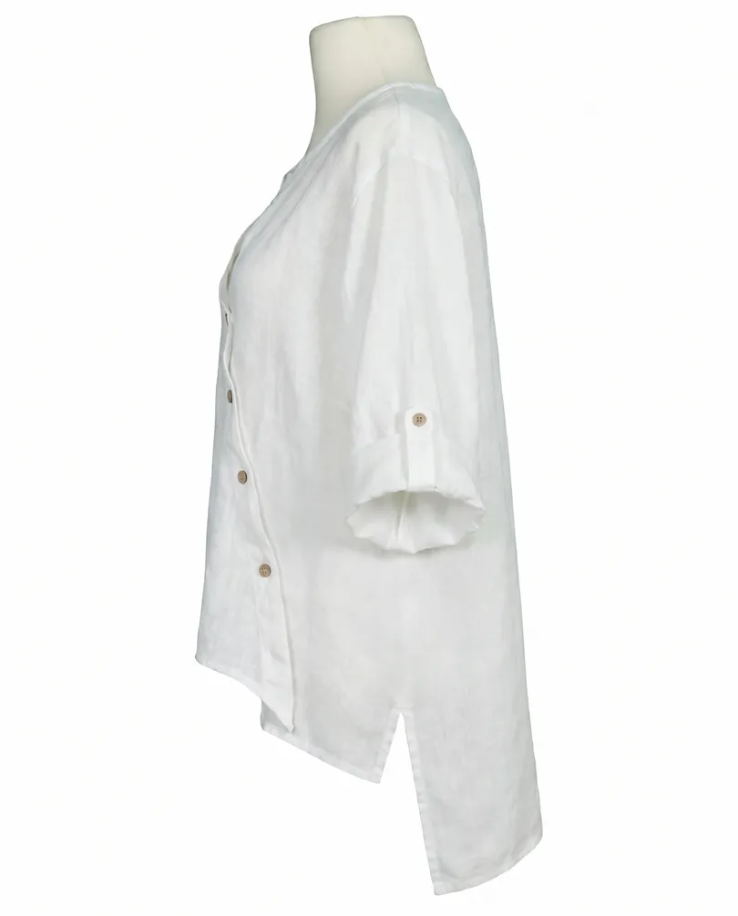 Tunika Bluse Leinen in  wei� von Made in Italy (Bild 3)