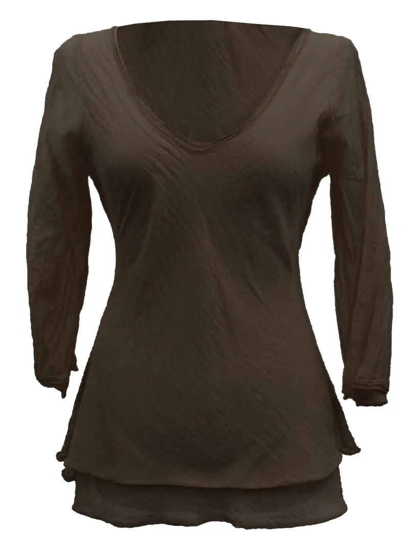 Tunika Bluse mit Seide in  braun von RESTART (Bild 1)