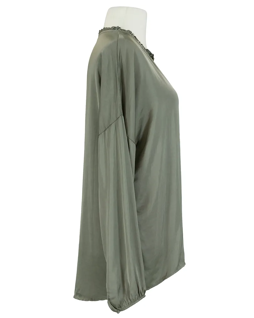 Tunika Bluse mit Seide in  khaki von Selected Touch (Bild 2)