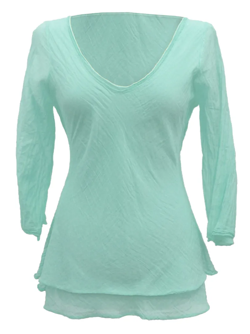 Tunika Bluse mit Seide in  mint von RESTART (Bild 1)