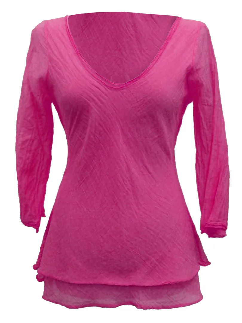 Tunika Bluse mit Seide in  pink von RESTART (Bild 1)
