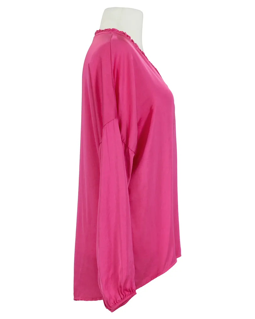 Tunika Bluse mit Seide in  pink von Selected Touch (Bild 2)