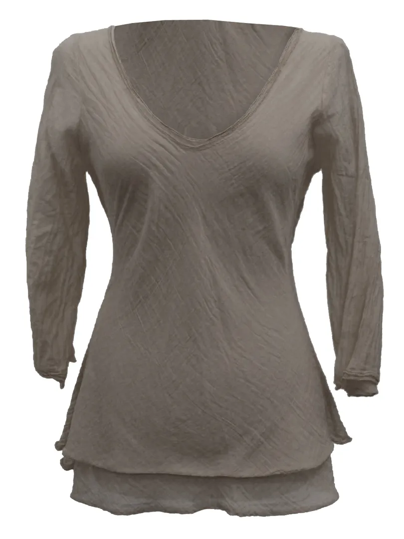 Tunika Bluse mit Seide in  braun von RESTART (Bild 1)