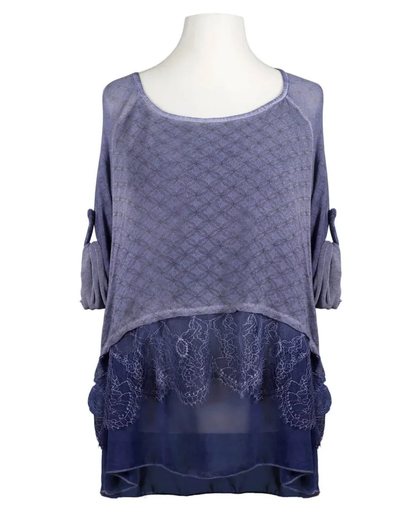 Tunika Bluse mit Spitze in  blau von RESTART (Bild 1)
