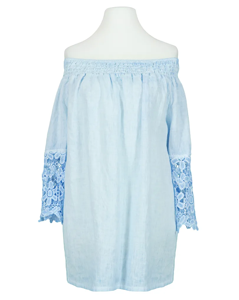 Tunika Bluse mit Spitze in  blau von Diana (Bild 2)