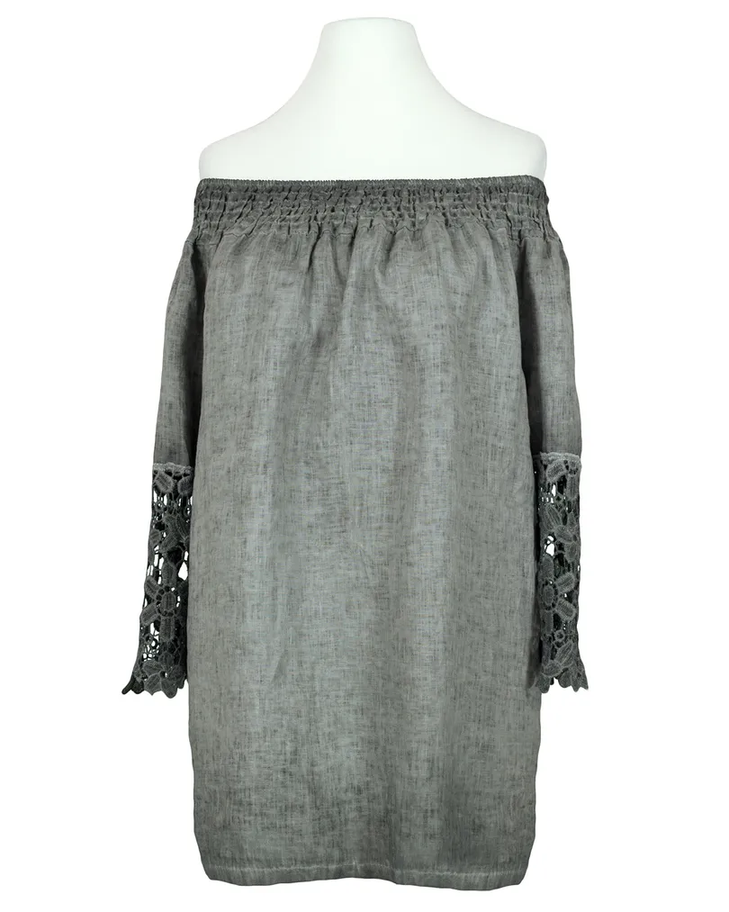 Tunika Bluse mit Spitze in  grau von Diana (Bild 2)