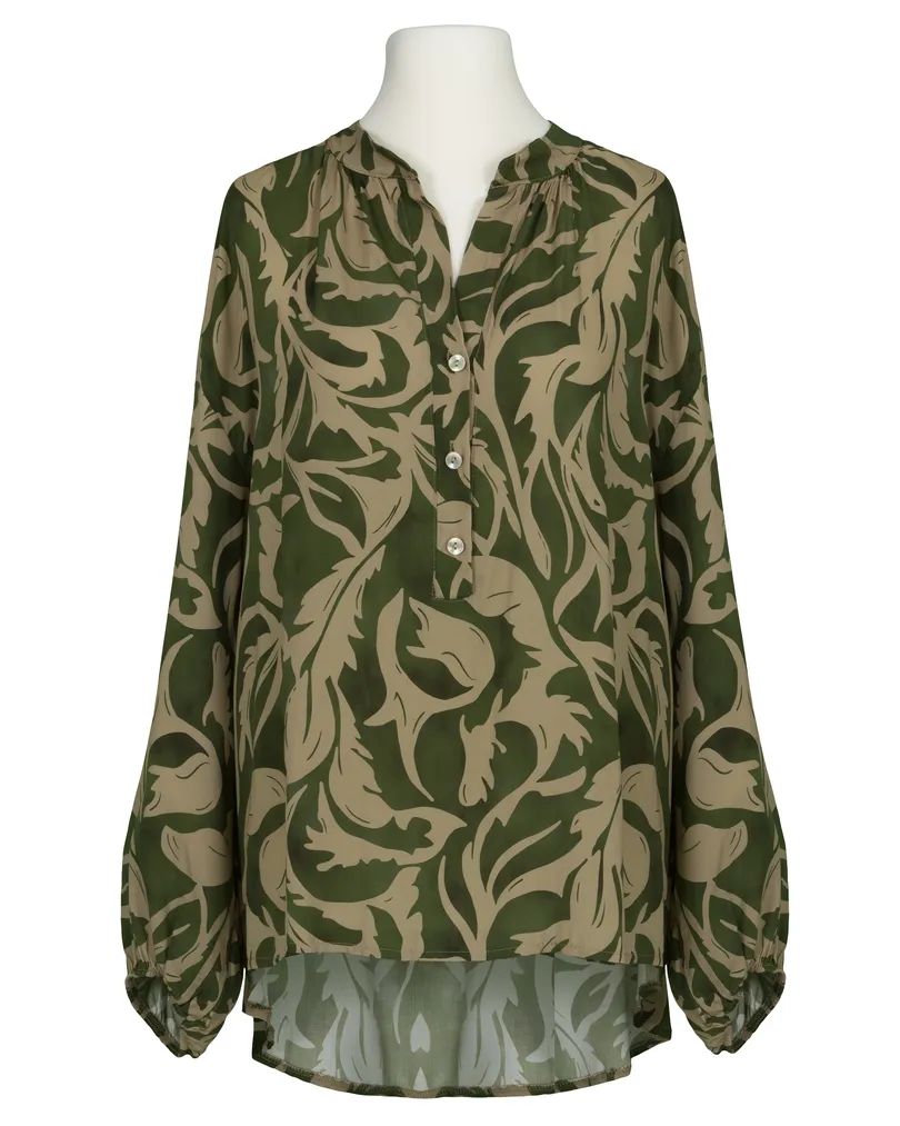 Tunika Bluse Ornamentprint in  oliv von Selected Touch (Bild 1)