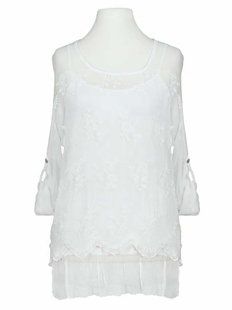 Bluse Seidencrepe in  wei� von RESTART (Bild 1)