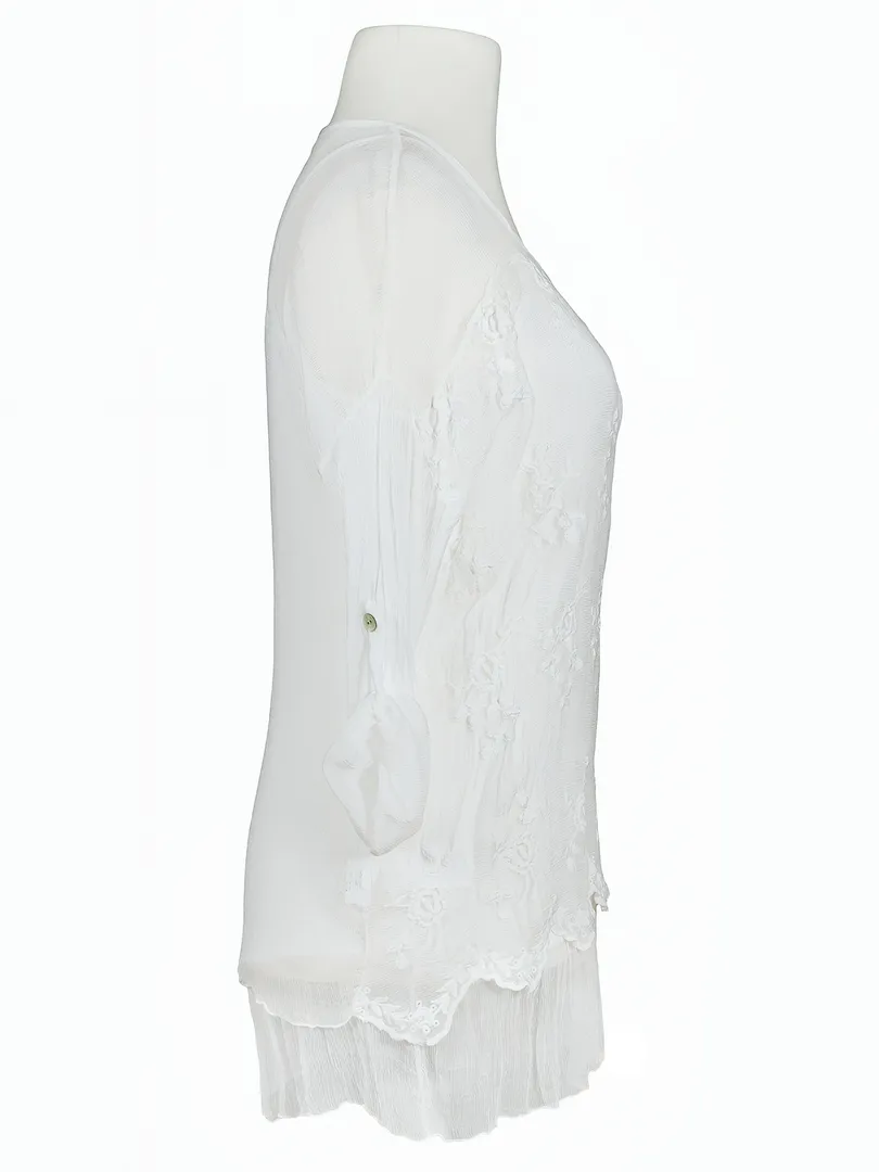 Bluse Seidencrepe in  wei� von RESTART (Bild 2)