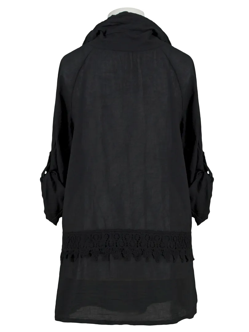 Tunika Buse mit Spitze in  schwarz von FASHION (Bild 2)
