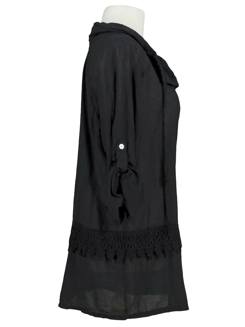 Tunika Buse mit Spitze in  schwarz von FASHION (Bild 3)