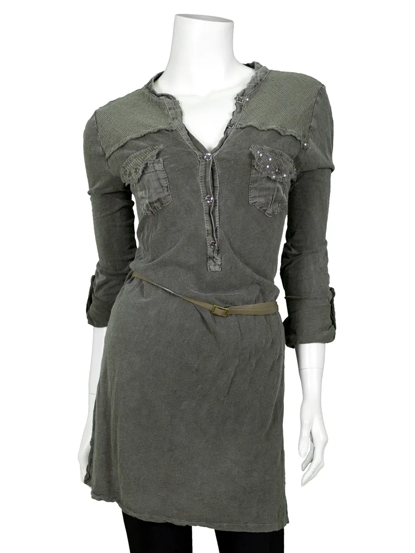 Longshirt Blusenstil in  braun von Miss Carla (Bild 1)