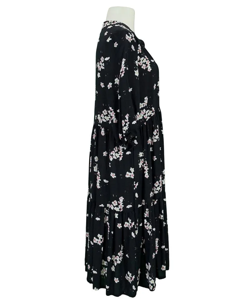 Tunika Kleid Blumenprint in  schwarz von Vincenzo Allocca (Bild 2)