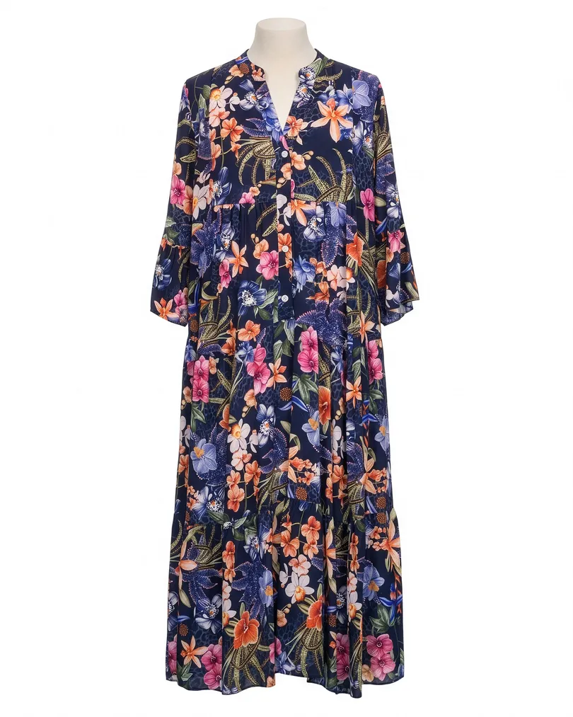Tunika Kleid Floral in  dunkelblau von Selected Touch (Bild 1)