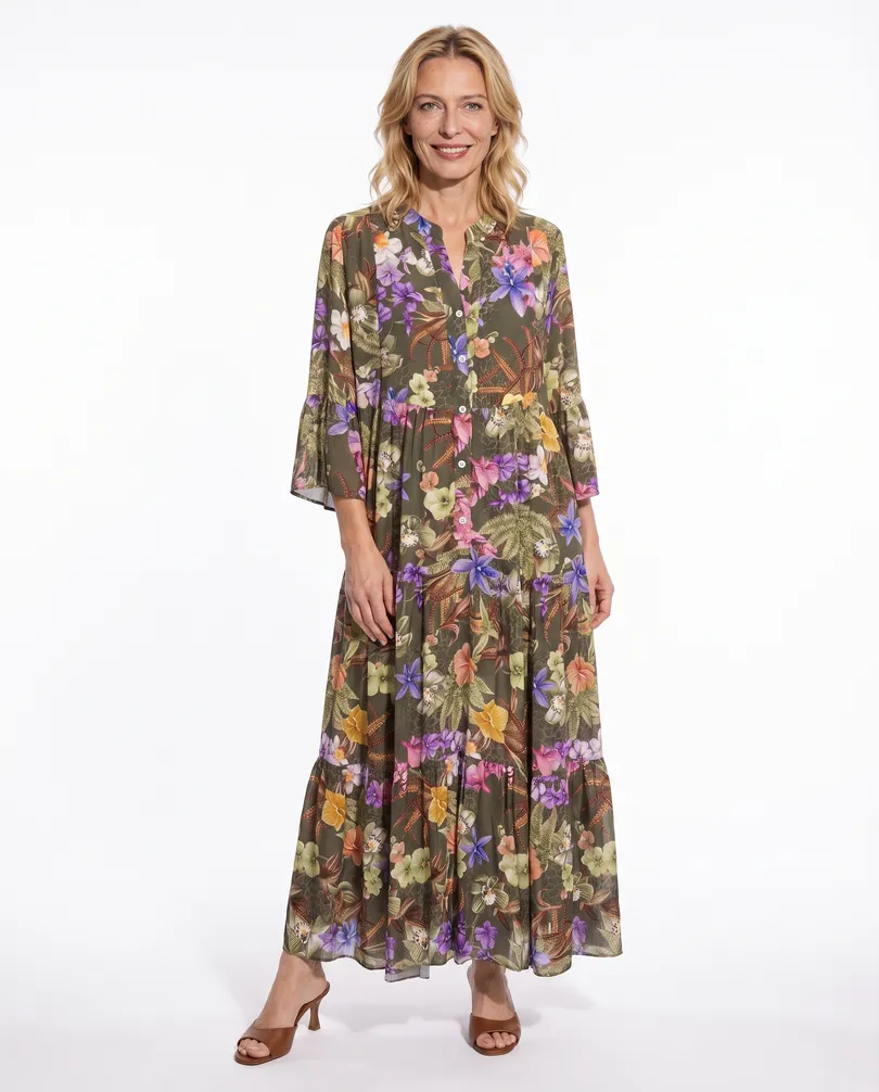 Tunika Kleid Floral in  khaki von Selected Touch (Bild 3)