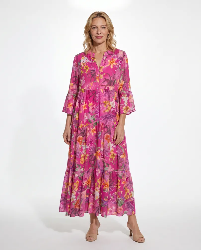 Tunika Kleid Floral in  pink von Selected Touch (Bild 3)