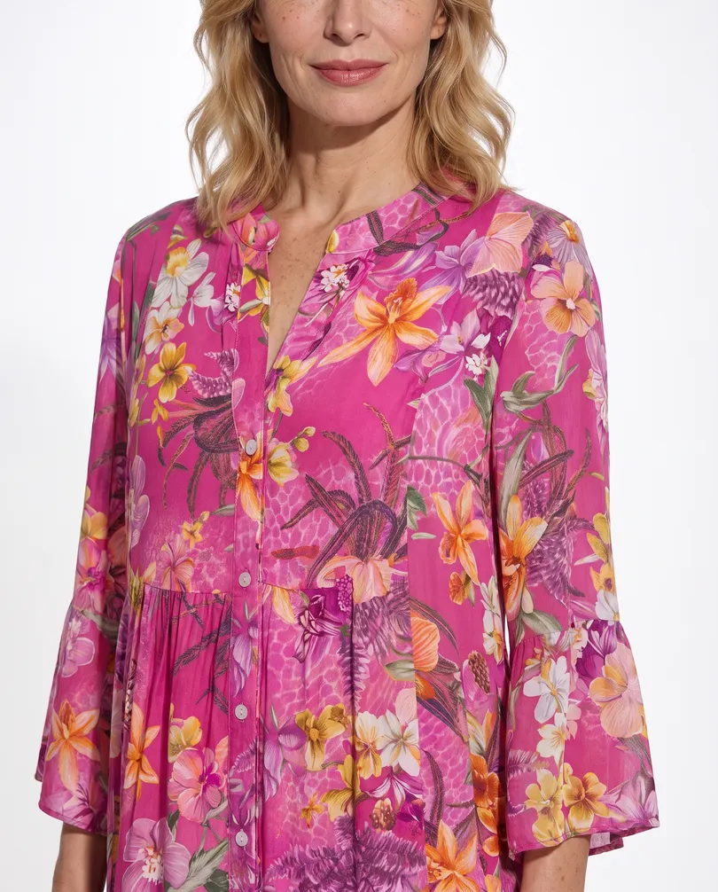 Tunika Kleid Floral in  pink von Selected Touch (Bild 4)