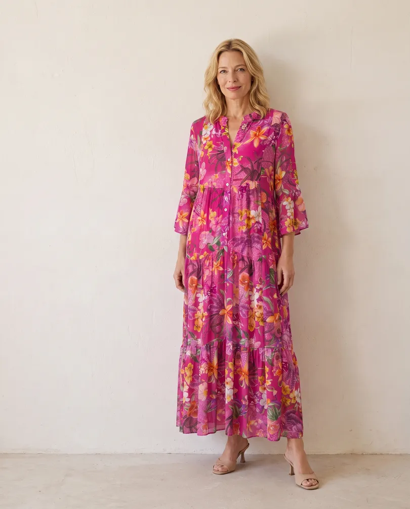 Tunika Kleid Floral in  pink von Selected Touch (Bild 5)