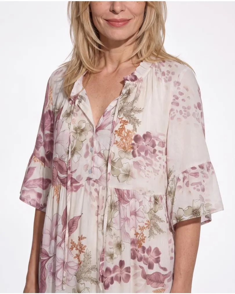 Tunika Kleid Floral in  rosa von Selected Touch (Bild 4)