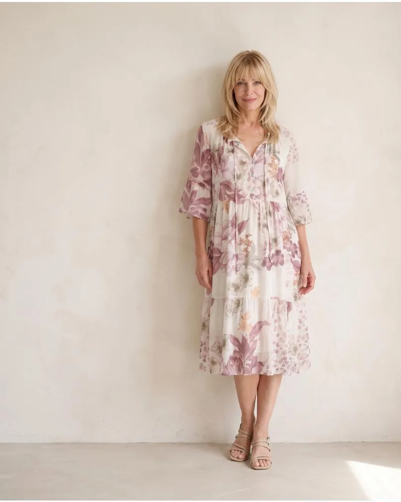 Tunika Kleid Floral in  rosa von Selected Touch (Bild 5)
