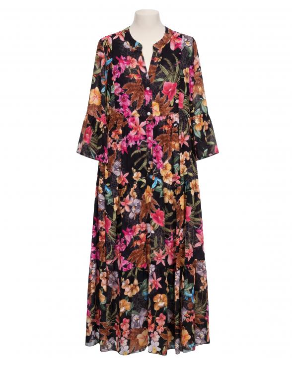 Tunika Kleid Floral in schwarz von Selected Touch
