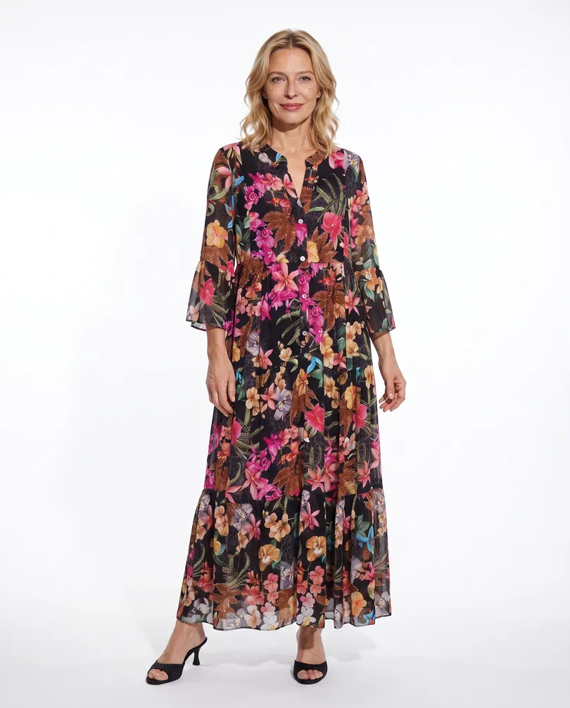 Tunika Kleid Floral in  schwarz von Selected Touch (Bild 3)