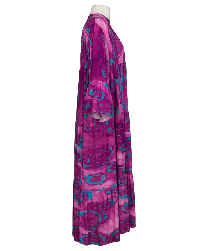 Tunika Kleid Floral in  violett von H. Trend (Bild 2)