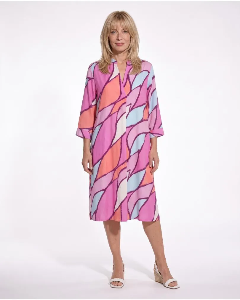 Tunika Kleid Grafikmuster in  bunt von Made in Italy (Bild 3)