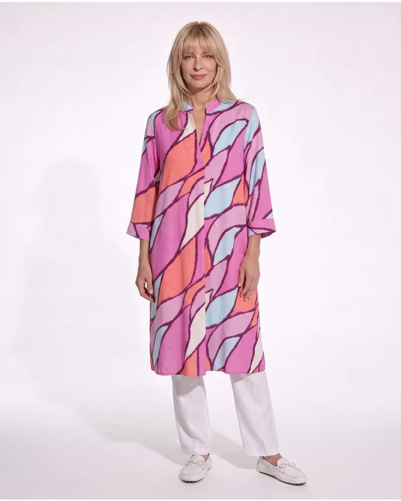 Tunika Kleid Grafikmuster in  bunt von Made in Italy (Bild 4)