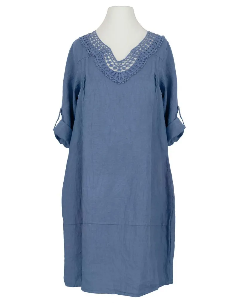 Tunika Kleid Leinen in  blau von Diana (Bild 1)