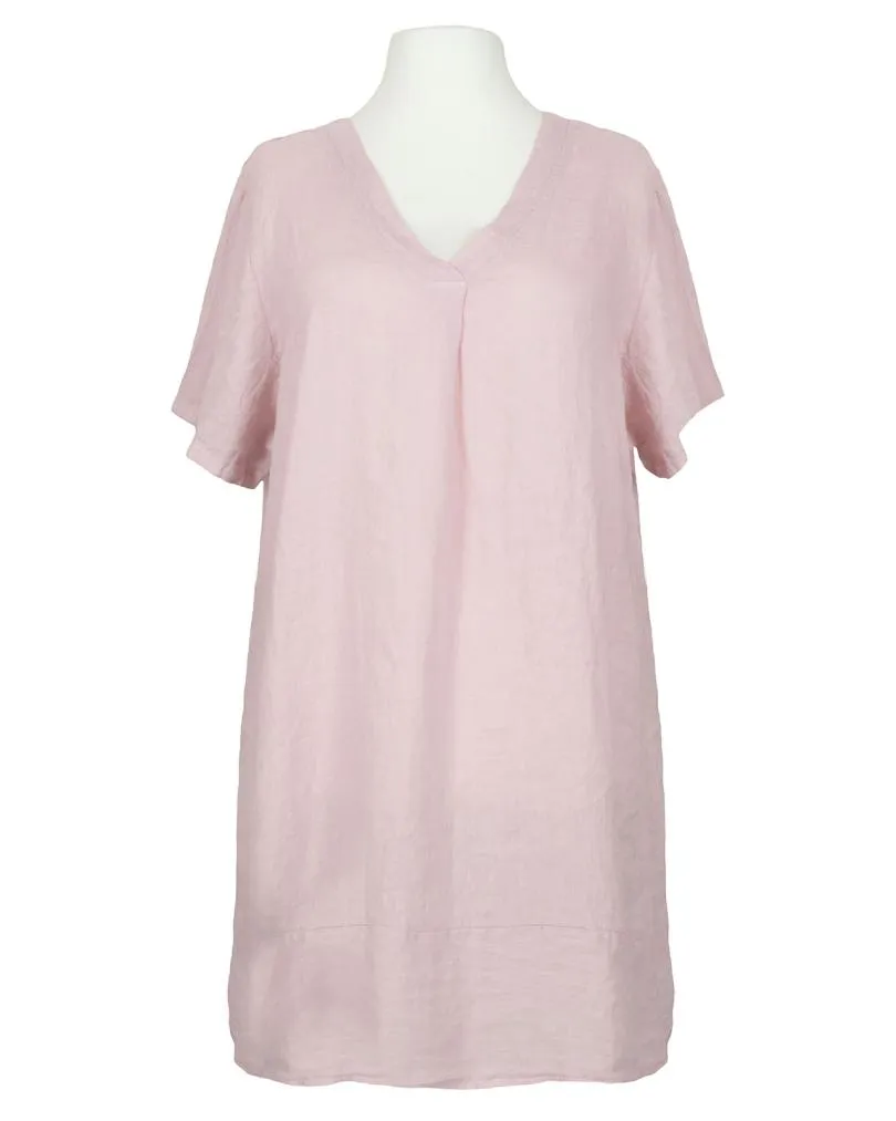 Tunika Kleid Leinen in  rosa von Made in Italy (Bild 1)