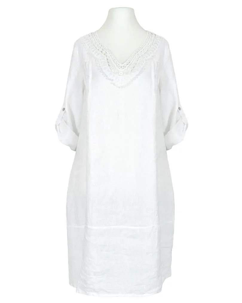 Tunika Kleid Leinen in  wei� von Diana (Bild 1)