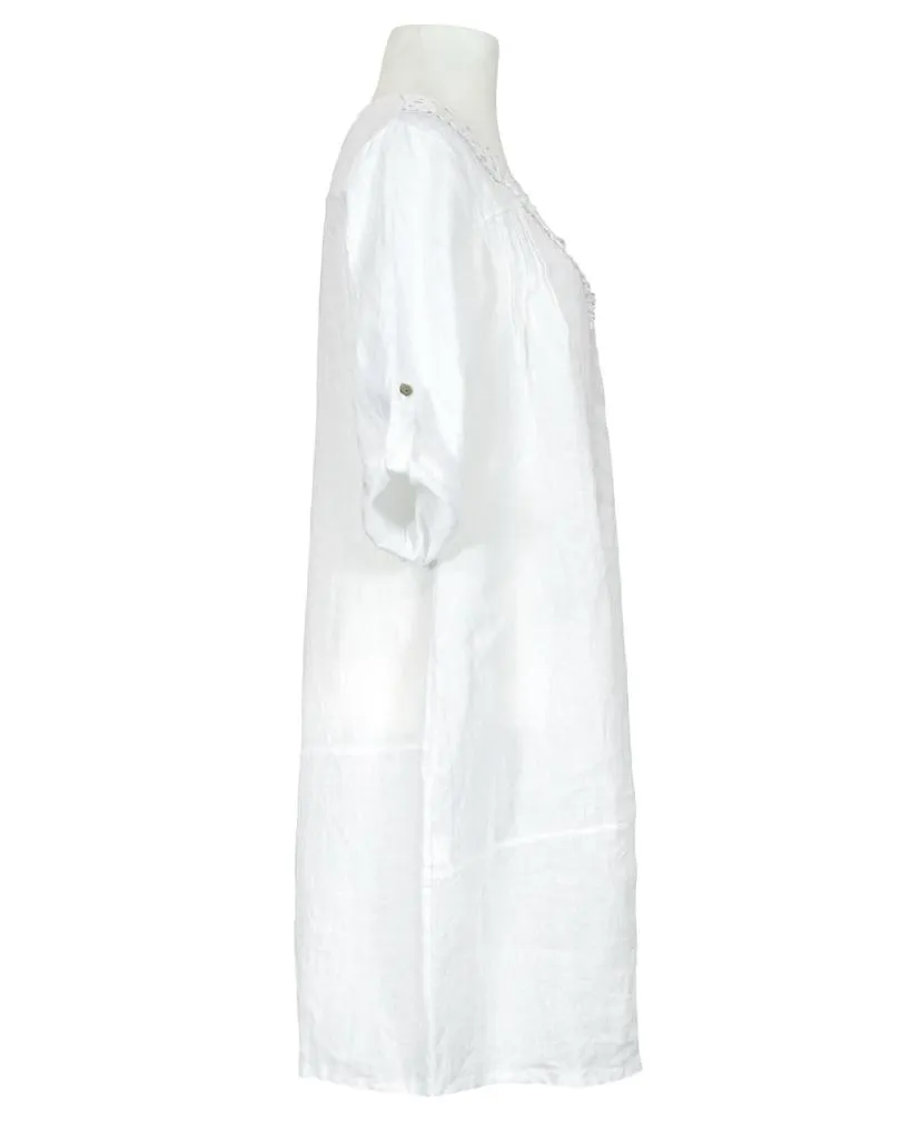 Tunika Kleid Leinen in  wei� von Diana (Bild 2)