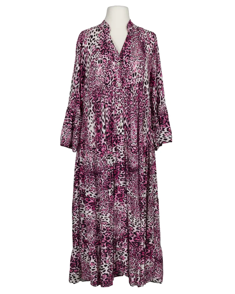 Tunika Kleid Leoprint in pink von H. Trend