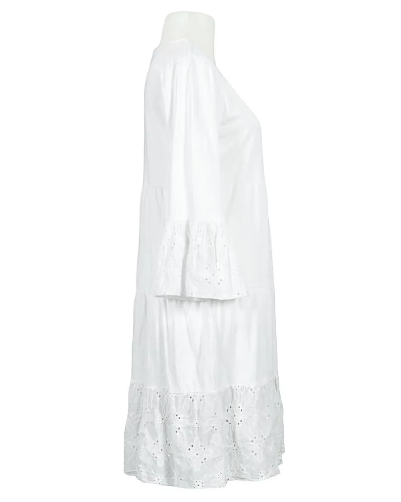 Tunika Kleid Lochstickerei in  wei� von Sarah (Bild 2)