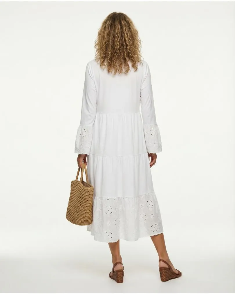 Tunika Kleid Lochstickerei in  wei� von Sarah (Bild 4)