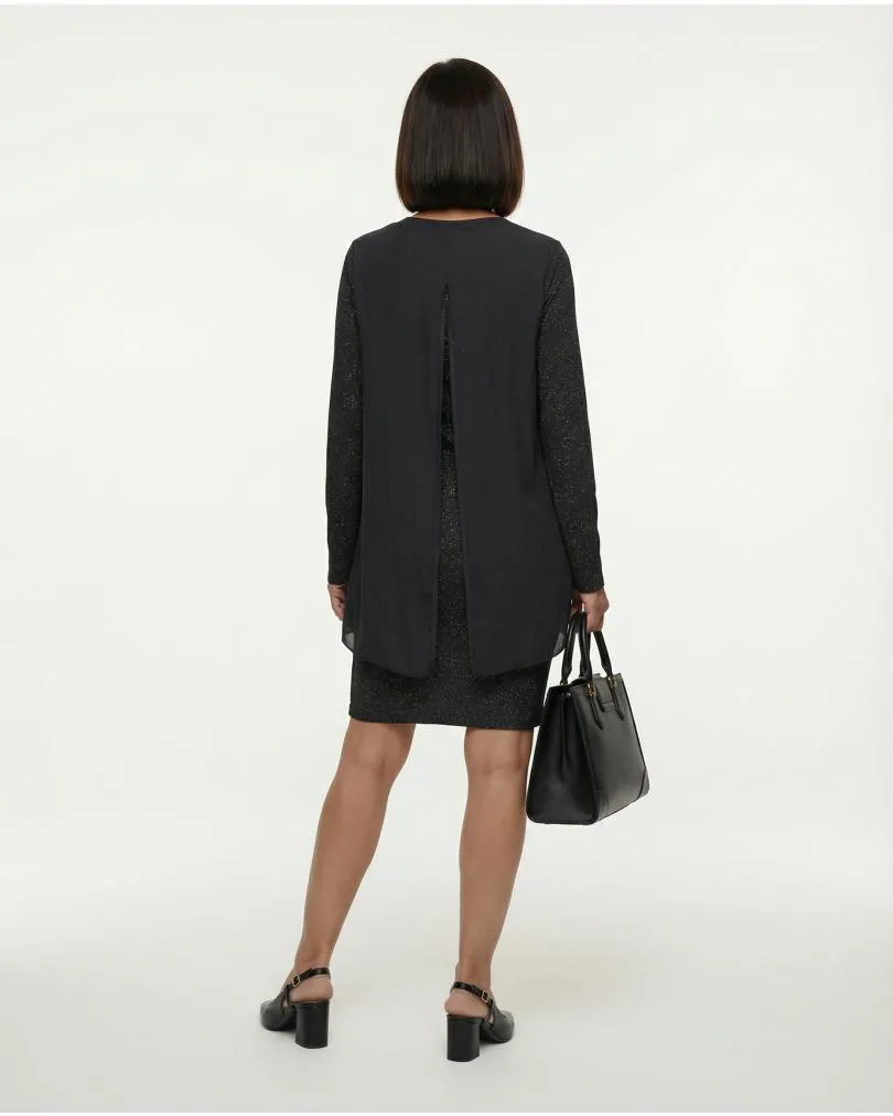 Tunika Kleid Lurex in  grau von Giulia (Bild 4)