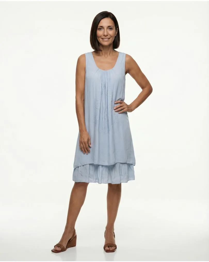 Tunika Kleid mit Seide in  blau von Spaziodonna (Bild 1)