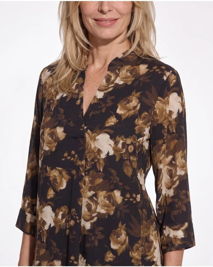 Tunika Kleid mit Seide in  schwarz von Made in Italy (Bild 4)