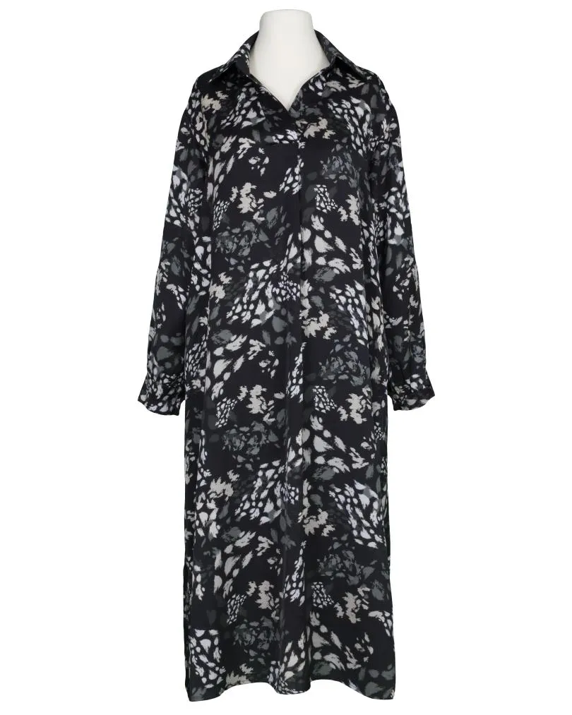 Tunika Kleid mit Seide in schwarz von Made in Italy