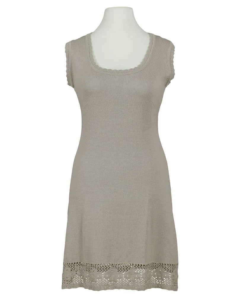 Strickkleid mit Spitze in  taupe von Moda Italia (Bild 1)