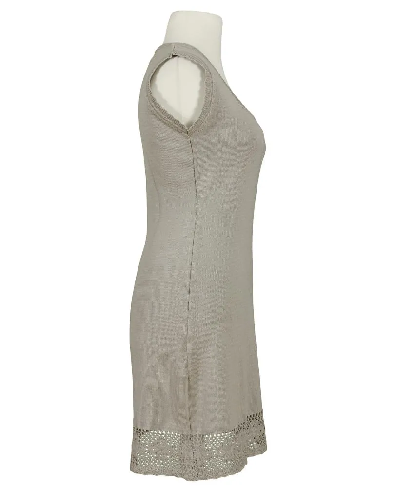 Strickkleid mit Spitze in  taupe von Moda Italia (Bild 2)
