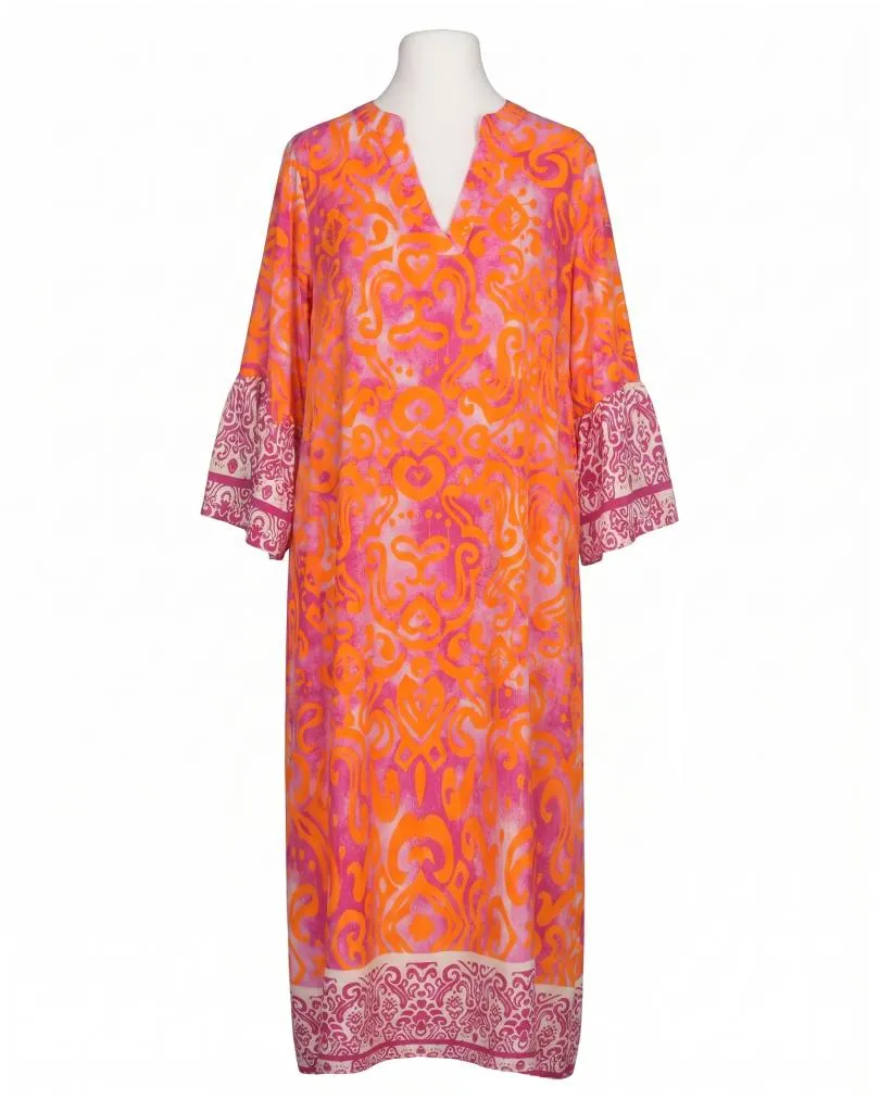 Tunika Kleid Ornamentmuster in  pink-orange von Sarah (Bild 1)