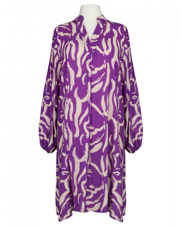 Tunika Kleid Print in violett von Made in Italy