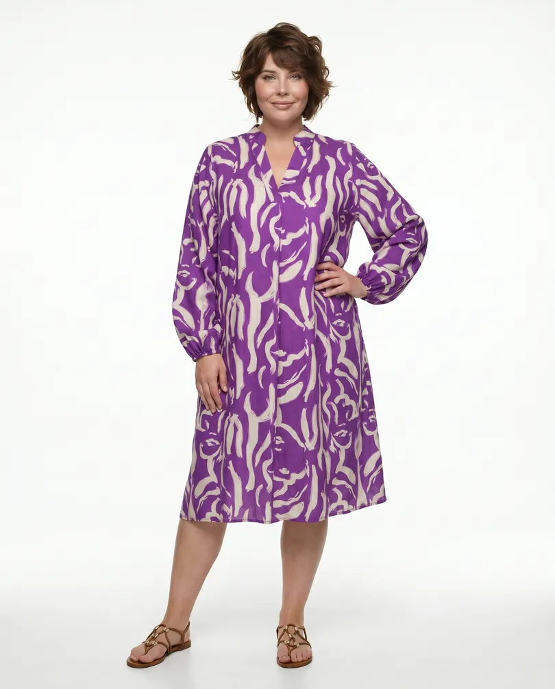 Tunika Kleid Print in  violett von Made in Italy (Bild 3)